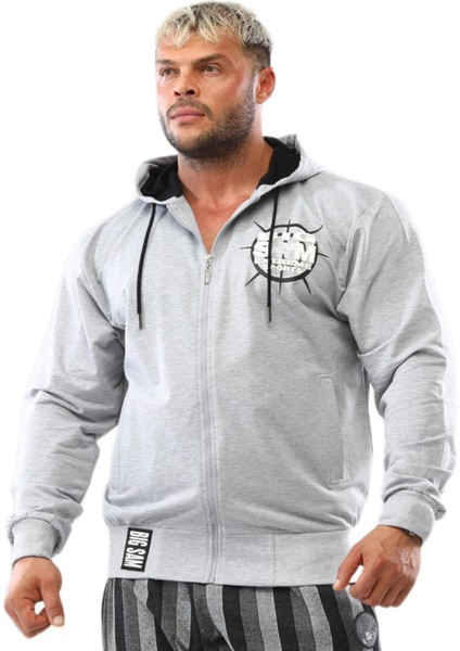 Gri Melanj Kapşonlu Eşofman Üstü Big Sam 3603 fiyatları