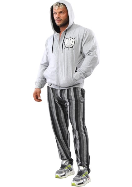 Gri Melanj Kapşonlu Eşofman Üstü Big Sam 3603 modelleri