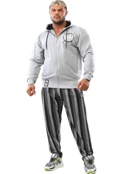 Gri Melanj Kapşonlu Eşofman Üstü Big Sam 3603 indirimleri