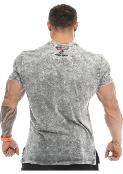 Dar Kesim Eskitme Yıkamalı Tişört Stilya 2886 indirimleri