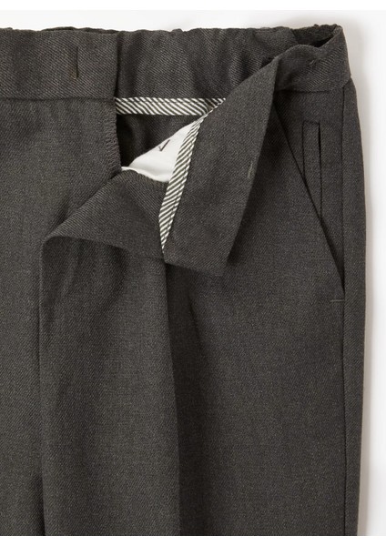 Erkek Likralı Esnek Kumaş Trend Rahat Kumaş Okul Pantolonu