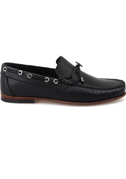 Desa Boris Siyah Erkek Deri Loafer