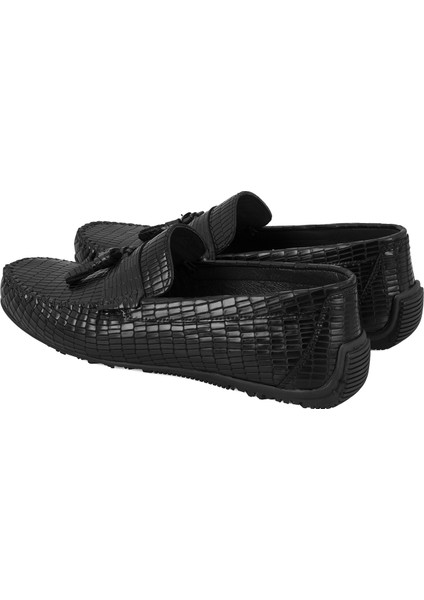 Desa Grady Siyah Erkek Deri Loafer fırsatları