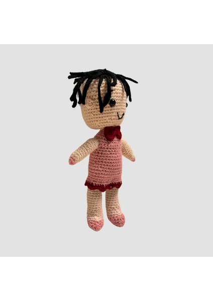 Uretti El Yapımı Amigurumi  Bebek  24CM - Bordo / Pembe