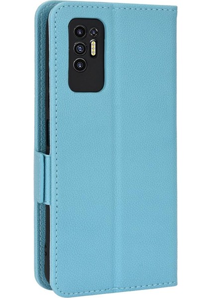 Tecno Pova 2 Yan Toka Manyetik Pu Deri Kart Yuvaları Tutucu Için Kılıf (Yurt Dışından)