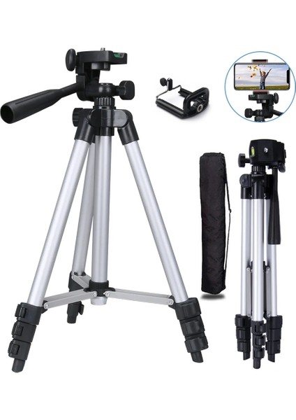 The Wlue Profesyonel Outdoor Tripod 135CM Tüm Dslr Kameralarla Uyumlu Video Fotoğraf Çekim Tripod