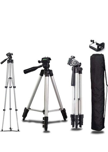 The Wlue Profesyonel Outdoor Tripod 135CM Tüm Dslr Kameralarla Uyumlu Video Fotoğraf Çekim Tripod