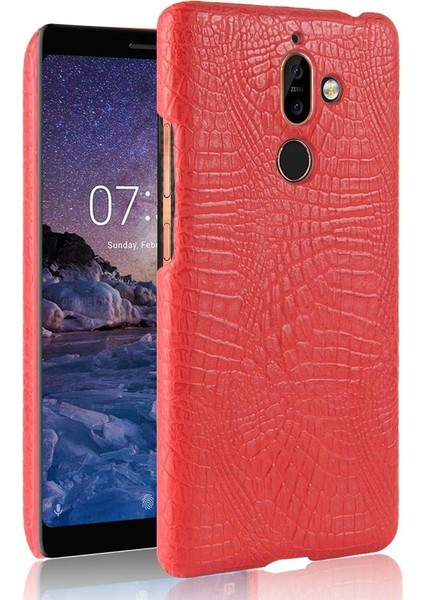 Nokia 7 Plus Anti Scratch Klasik Timsah Kapağı Için Şık Klasik Kılıf (Yurt Dışından)