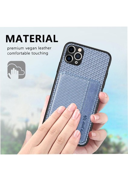 IPhone 11 Pro Için Kılıf Komple Kamera Güvenlik Rfıd Engelleme Manyetik Kart (Yurt Dışından)