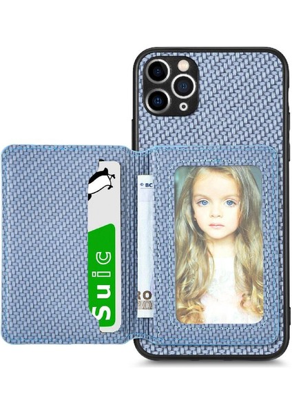 IPhone 11 Pro Için Kılıf Komple Kamera Güvenlik Rfıd Engelleme Manyetik Kart (Yurt Dışından)