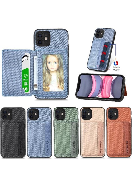 IPhone 11 Için Kılıf Komple Kamera Güvenlik Manyetik Kart Tutucu Rfıd Standı (Yurt Dışından)