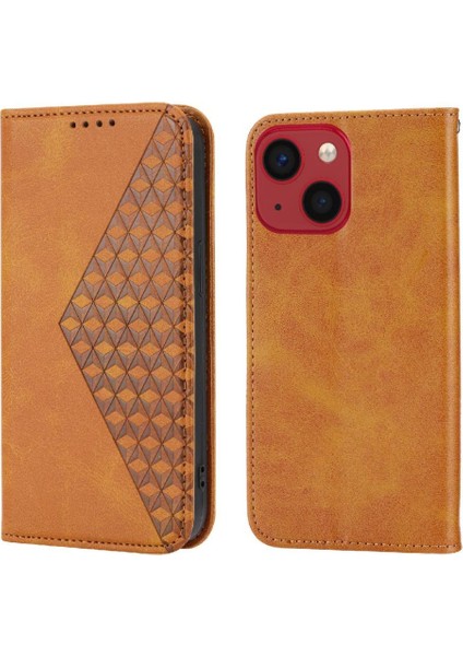 IPhone 13 Için Flip Case Pro Max Eşkenar Dörtgen Şekli Günlük Kullanım Cüzdan El Kayışı (Yurt Dışından)