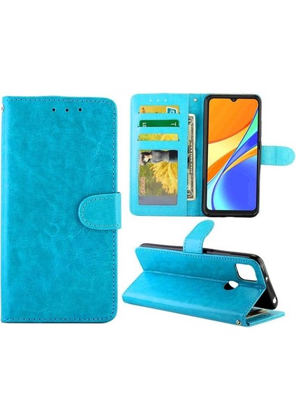 Xiaomi Redmi 9c Kickstand Için Flip Case Pu Deri Kart Tutucu Darbeye (Yurt Dışından)