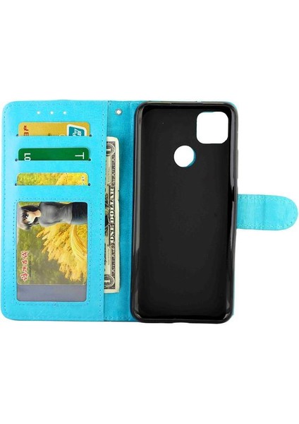 Xiaomi Redmi 9c Kickstand Için Flip Case Pu Deri Kart Tutucu Darbeye (Yurt Dışından)