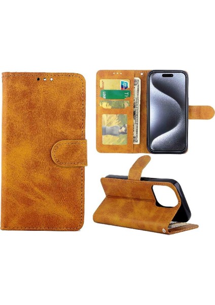 IPhone 15 Için Filp Durumda Pro Kart Tutucu Kickstand Tam Koruma Kapatma (Yurt Dışından)