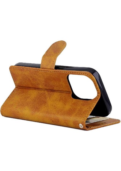 IPhone 15 Için Filp Durumda Pro Kart Tutucu Kickstand Tam Koruma Kapatma (Yurt Dışından)