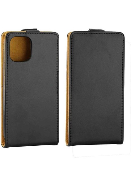 Dikey Flip Case IPhone 12 Pro Max Tpu Deri Kart Yuvası Koruyucu (Yurt Dışından)