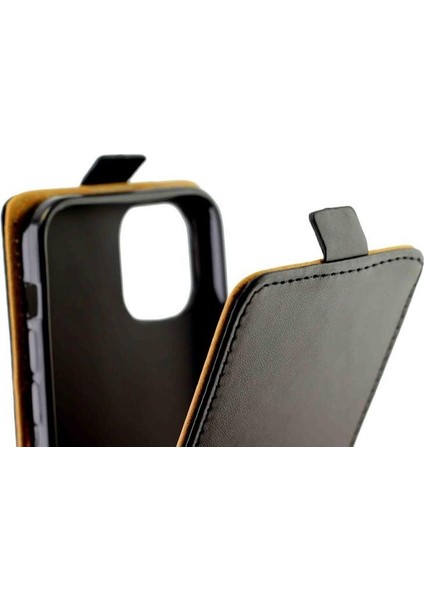 Dikey Flip Case IPhone 12 Pro Max Tpu Deri Kart Yuvası Koruyucu (Yurt Dışından)