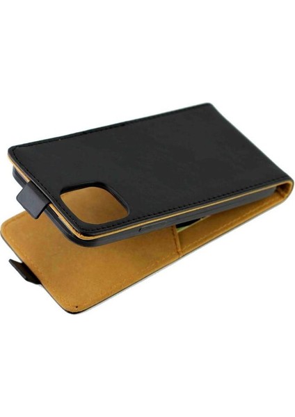 Dikey Flip Case IPhone 12 Pro Max Tpu Deri Kart Yuvası Koruyucu (Yurt Dışından)