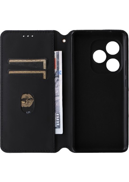 Realme Gt 6t Kart Yuvaları Için Flip Case Tutucu Cüzdan Manyetik Kapatma Pu (Yurt Dışından)