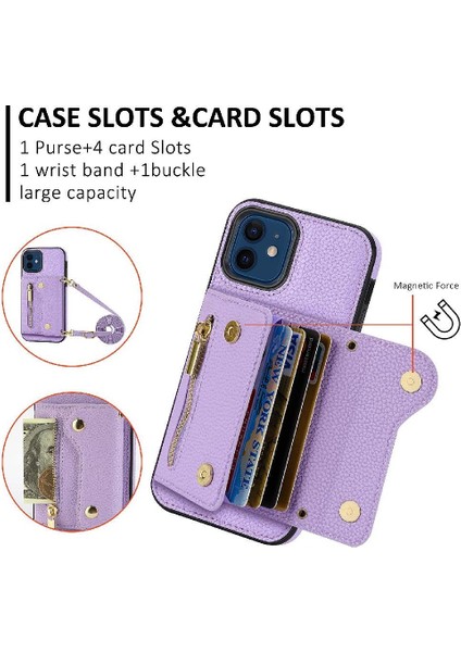 IPhone 12 Için Kılıf Pro Mini Sırt Çantası Hafif Uzun Kayış Büyük Kart (Yurt Dışından)
