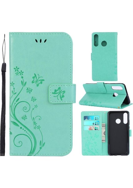 Huawei P30 Lite Bilek Kayışı Kart Tutucu Manyetik Kapatma Pu Için Filp Durumda (Yurt Dışından)