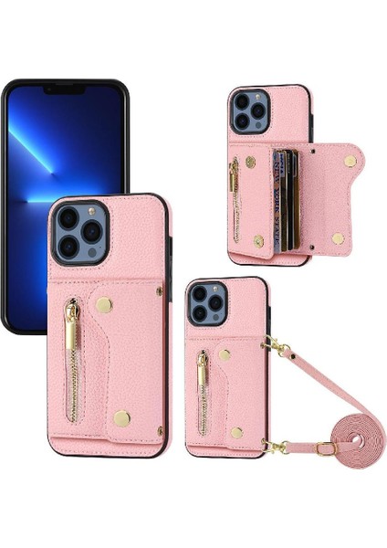 IPhone 13 Için Kılıf Pro Max Mini Sırt Çantası Büyük Kapasiteli Kart Yuvaları Uzun (Yurt Dışından)