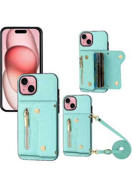 IPhone 15 Için Kılıf Hafif Kart Yuvaları Mini Sırt Çantası Büyük Kapasiteli (Yurt Dışından)