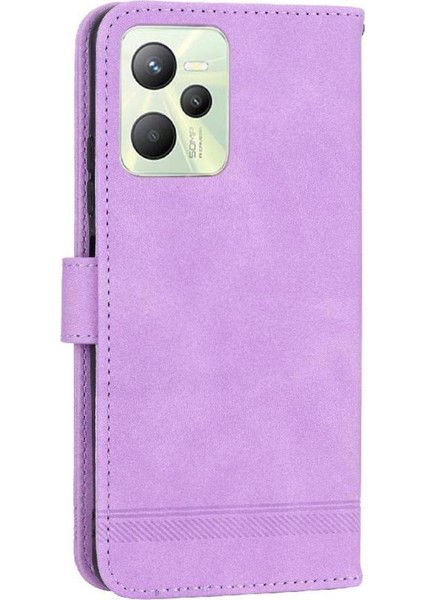 Realme C35 Manyetik Kapatma Bileklik Kart Yuvaları Premium Için Flip Case (Yurt Dışından) indirimleri
