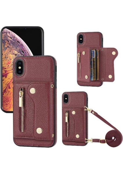 IPhone X/xs Hafif Uzun Kayış Mini Sırt Çantası Kart Yuvaları (Yurt Dışından)