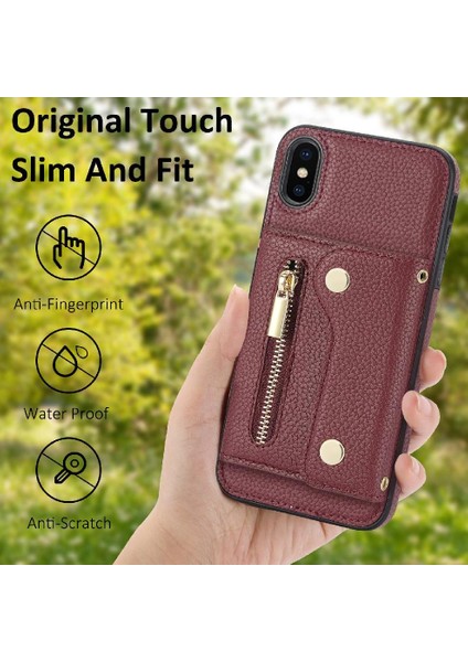 IPhone X/xs Hafif Uzun Kayış Mini Sırt Çantası Kart Yuvaları (Yurt Dışından)