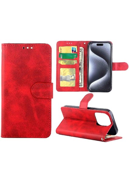 IPhone 15 Için Filp Durumda Pro Kart Tutucu Kickstand Tam Koruma Kapatma (Yurt Dışından)