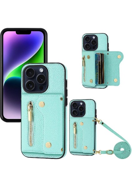 IPhone 14 Için Kılıf Artı Mini Sırt Çantası Hafif Kart Yuvaları Büyük Uzun (Yurt Dışından)