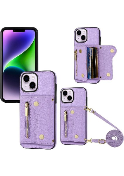 IPhone 14 Için Kılıf Pro Max Hafif Büyük Kapasiteli Uzun Kayış Kartı (Yurt Dışından)