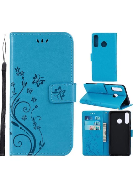 Huawei P30 Lite Bilek Kayışı Kart Tutucu Manyetik Kapatma Pu Için Filp Durumda (Yurt Dışından)