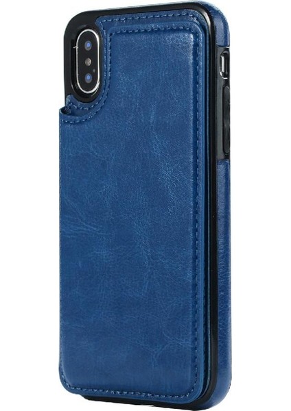Cüzdan Kılıf IPhone X/xs Kickstand Kart Yuvaları ile Pu Deri Kart (Yurt Dışından)
