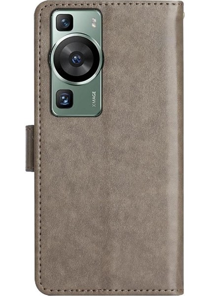 Huawei P60 Kart Tutucu Bilek Kayışı Pu Deri Manyetik Için Filp Durumda (Yurt Dışından)