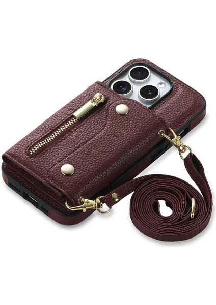 IPhone 11 Için Kılıf Pro Kart Yuvaları Mini Sırt Çantası Uzun Kayış Hafif (Yurt Dışından)