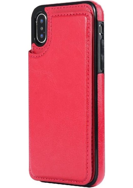 Cüzdan Kılıf IPhone X/xs Kickstand Kart Yuvaları ile Pu Deri Kart (Yurt Dışından)