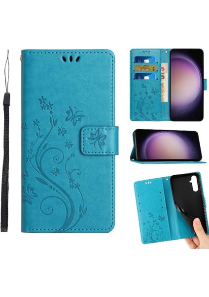 Samsung Galaxy S23 Fe Kickstand Pu Deri Bilek Kayışı Kart Için Filp Durumda (Yurt Dışından)