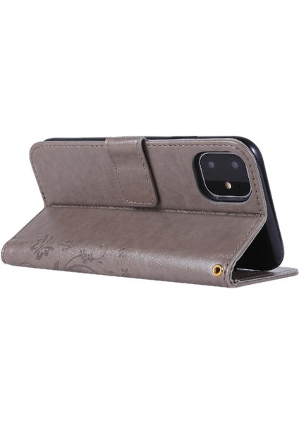 IPhone 11 Için Filp Durumda Kart Tutucu Manyetik Kapatma Pu Deri Kickstand (Yurt Dışından)