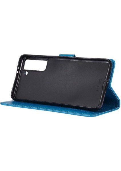 Samsung Galaxy S21 Fe 5g Için Filp Durumda Kickstand Bilek Kayışı Kart Tutucu (Yurt Dışından)