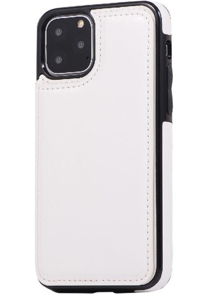 Kart Tutucu Kickstand ile IPhone 11 Pro Max Pu Deri Için Cüzdan Kılıf (Yurt Dışından)