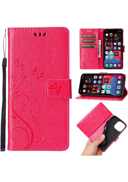 IPhone 15 Için Filp Durumda Pro Max Kart Tutucu Pu Deri Manyetik Kapatma (Yurt Dışından)
