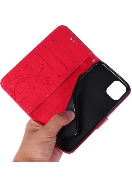 IPhone 12 Mini Pu Deri Kart Tutucu Kickstand Manyetik Için Filp Durumda (Yurt Dışından)