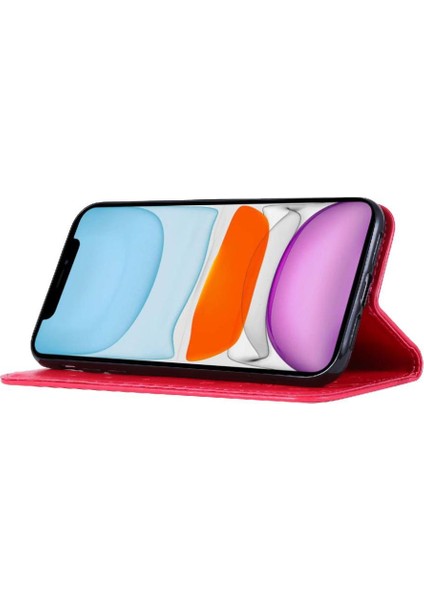 IPhone 12 Mini Pu Deri Kart Tutucu Kickstand Manyetik Için Filp Durumda (Yurt Dışından)