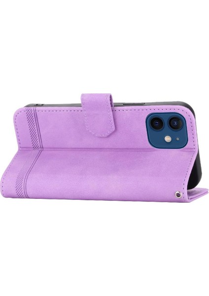 IPhone 12 Mini Manyetik Kapatma Nakit Cep Premium Kart Için Flip Case (Yurt Dışından)