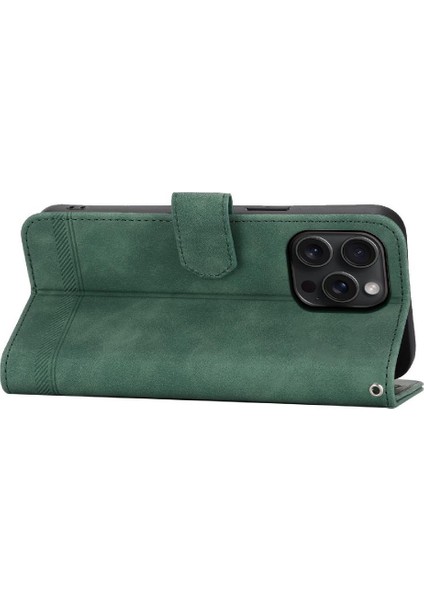 IPhone 15 Için Flip Case Pro Max Bileklik Nakit Cep Kart Yuvaları Manyetik (Yurt Dışından)