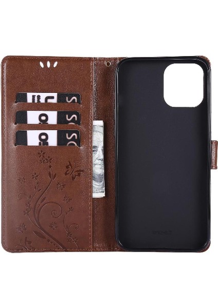 IPhone 14 Için Filp Durumda Artı Pu Deri Bilek Kayışı Kart Tutucu Manyetik (Yurt Dışından)