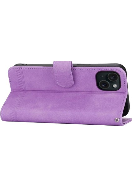 IPhone 15 Için Flip Case Artı Manyetik Kapatma Nakit Cep Premium Kart (Yurt Dışından)